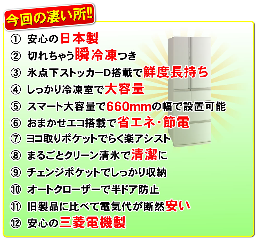 三菱電機冷蔵庫MR-RX46C-Fの凄い所